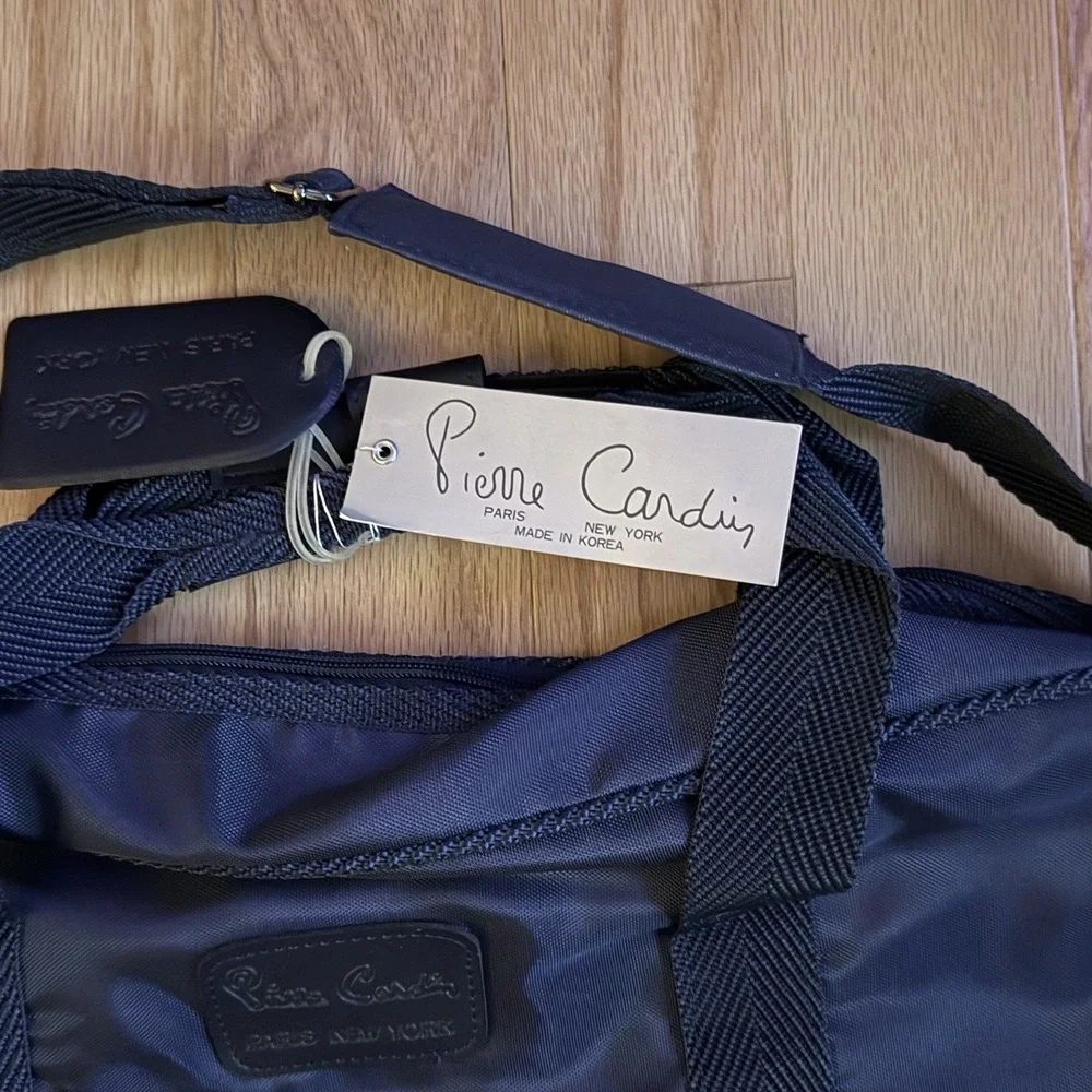 Pierre Cardin Navy Blue Travel Bag Luggage NWT Weekender Duffle Business Vintage